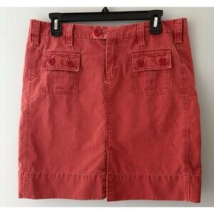 G1 Basic Goods Skirt Womens 8 Rust Red Double Slit Above Knee Anthropologie